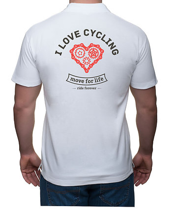 Koszulka polo. I love cycling, studioixi