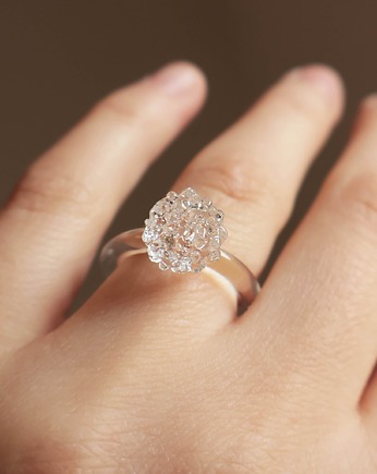 Crystal - Szklany pierścionek z kuleczkami, Joanna Muzyka Studio