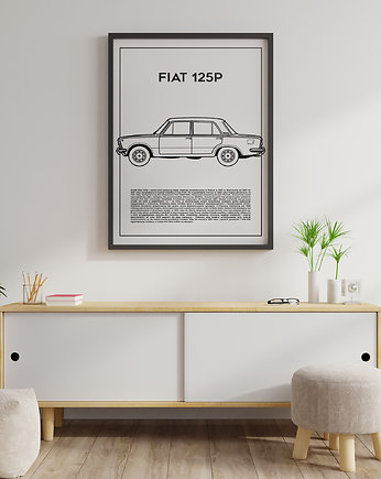 Plakat Polska Motoryzacja - Fiat 125p, Peszkowski Graphic