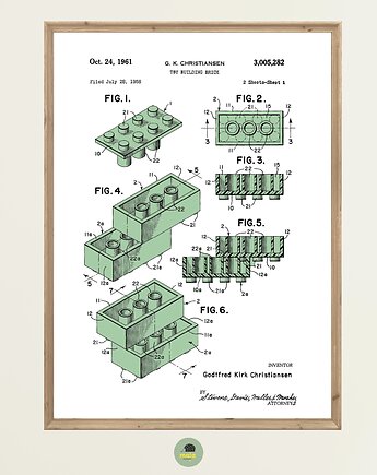 Plakat  dla dzieci Lego klocki, Maja Montessori