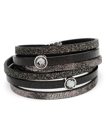 Bransoletka z kryształkami Fun czarna, Kociokwik Jewelry