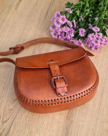 Torebka skórzana ręcznie robiona góralska Elena ciekawa zakopane, SempreArte