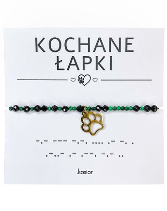 Bransoletka z kamieni naturalnych Onyks, Malachit, 10% na zwierzaki, karolina kosior