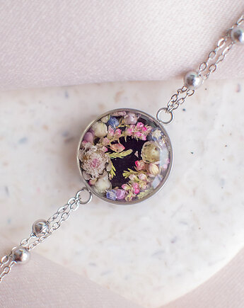 Bransoletka z kompozycją kwiatową, nature gift