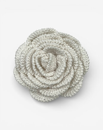 Broszka róża XL - biała, Frozen Keys