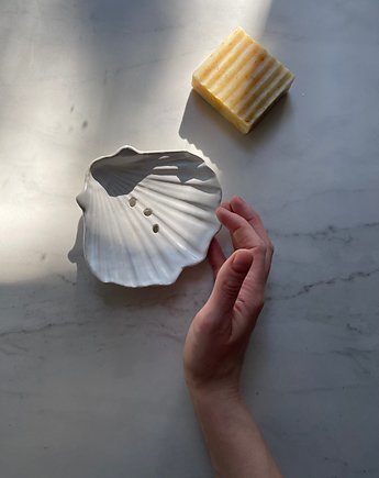 Ceramiczna Mydelniczka Muszelka Muszla Biała Perłowa Handamde, Maison Fragile