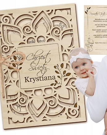 Kartka na Chrzest Święty PERSONALIZOWANA dla dziewczynki chłopca Prezent, smxdsgn