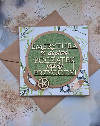 Kartka z okazji przejścia na emeryturę dla mężczyzny (koperta), Kartkodzielo