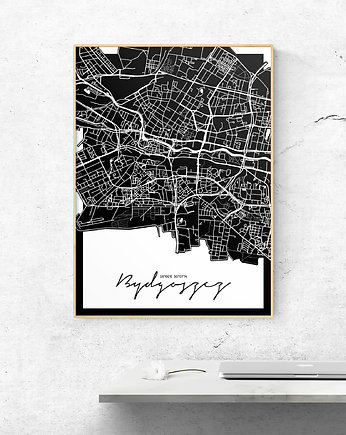 Plakat Bydgoszcz mapa, Peszkowski Graphic
