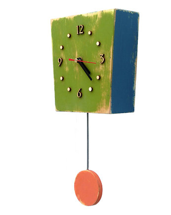 Zegar na ścianę z wahadłem, Clock Wood Studio