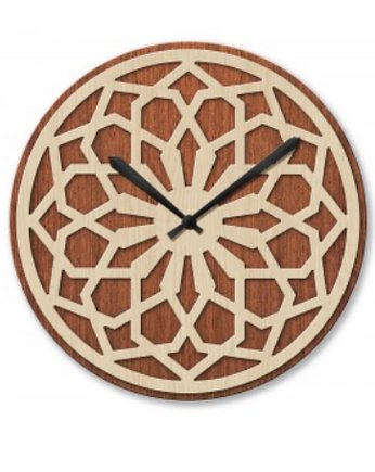 Zegar ścienny drewniany designerski duży, GEROY