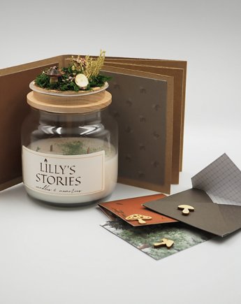 Box prezentowy "The Walk in the Woods Story"-świeca z albumem, Lillys Stories