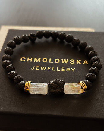 Bransoletka męska Cytryn i Turmalin, Chmolowska Jewellery