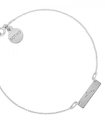 Srebrna matowa bransoletka z konstelacją Skorpiona, SOTHO