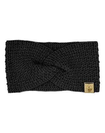 Czarna Opaska turban, Knit to Fit