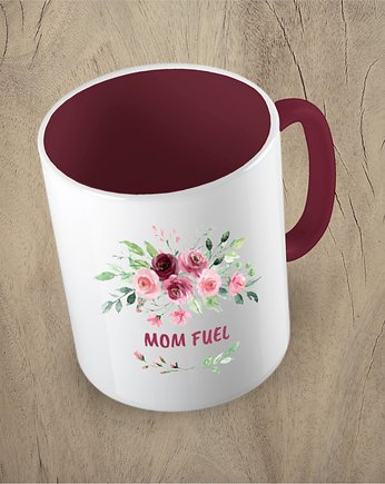 Kolorowy kubek z hasłem MOM FUEL - mix kolorów, Fotobloki and decor