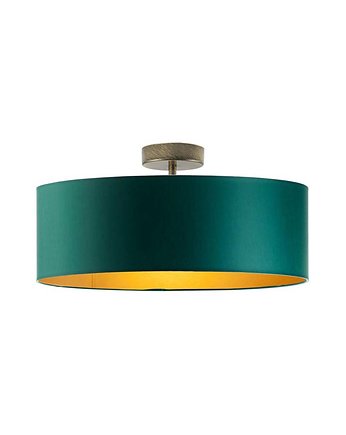 Lampa sufitowa z abażurem w stylu urban jungle WENECJA GOLD fi - 50 cm, LYSNE