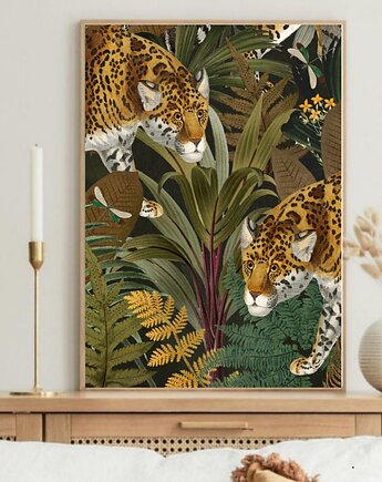 PLAKAT Tygrys obraz z tygrysem grafika boho, black dot studio