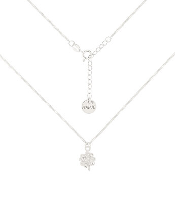 Srebrny choker pancerka z koniczynką, MANJE