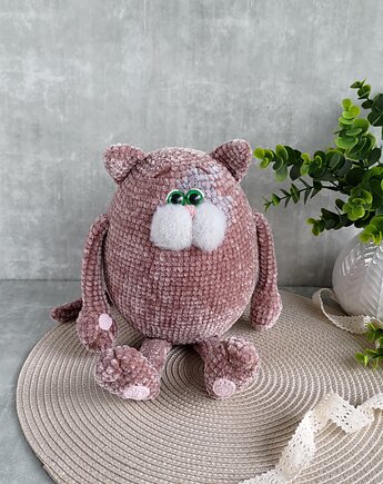 Maskotka kotek, Duży kot pluszowy, Prezent dla dziecka, EcoToysByNastya