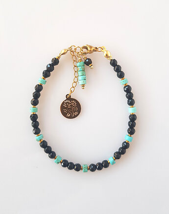 Bransoletka  Czarno Turkusowa Złota, Mitsu