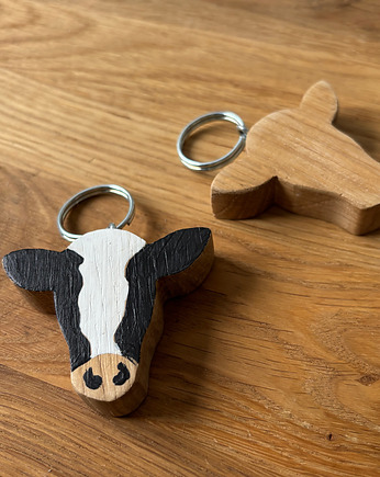 Krówka, brelok dębowy, Sova manufaktura