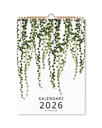 Kalendarz ścienny 2026 na Spirali BOTANICZNY A4 Premium, Planerum