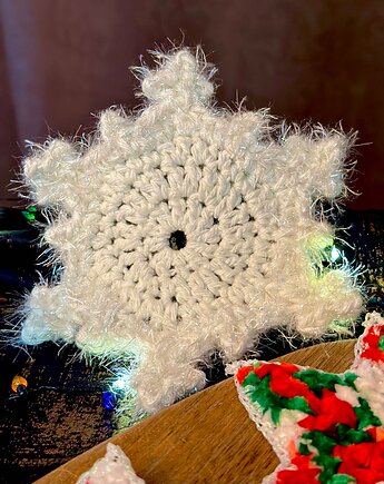 Podkładka pod kubek Śnieżynka, Zuza Ceramics