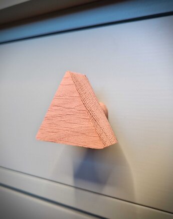 Drewniane gałki do mebli, trójkąt z drewna, Drewniane dodatki