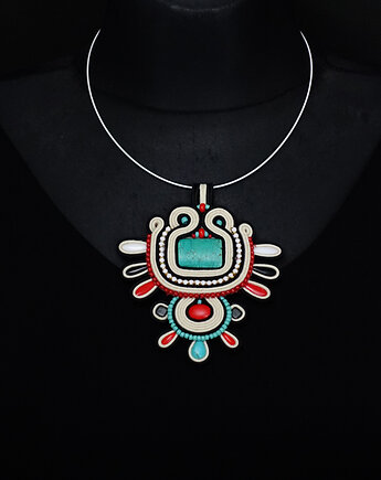 Navajo- etniczny wisior soutache, Mró Soutache