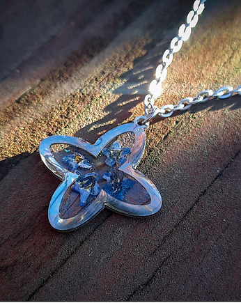 Wisiorek z niezapominajkami, Figa handmade accessories