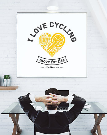 Plakat. I love cycling, studioixi