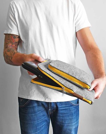 ETUI NA LAPTOPA I ZASILACZ 01 zolty zamek, purol design