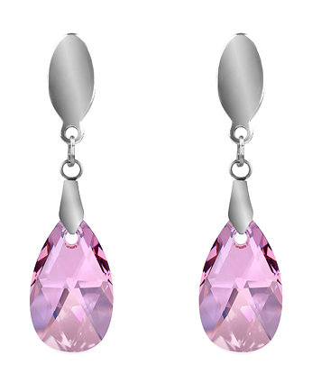 Kolczyki z kryształami Swarovski, Silver Violet