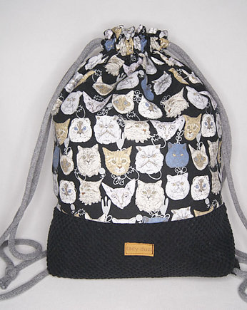 Worek plecak  "koty kolorowe", tacy duzi