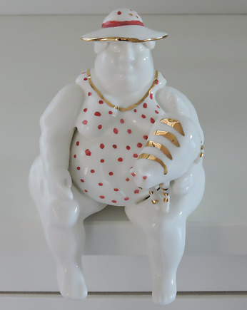Porcelanowa Figurka, Pani z kotem DLA MAGDALENY, Pangzi Ceramics