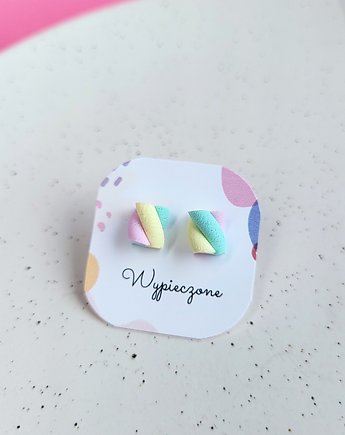 Kolczyki sztyft pianki marshmallow, Wypieczone