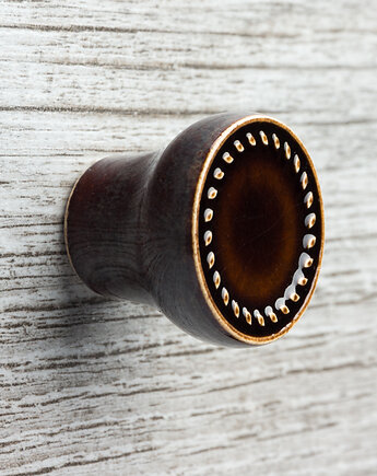 Ceramiczna gałka do mebli, ciemnobrązowa, wz.12, pracowniazona