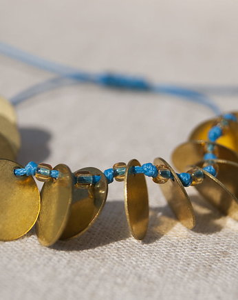 Bransoletka Discs Vivid Blue&Transparent Sand, Las Manos