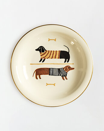 Talerz na ścianę - jamniki w swetrach, EMPE artstudio