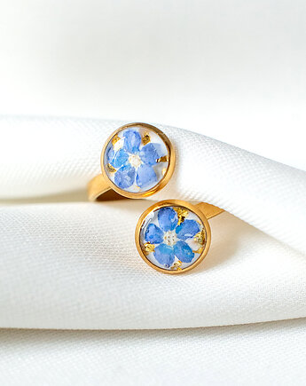 Pierścionek z niezapominajkami, nature gift