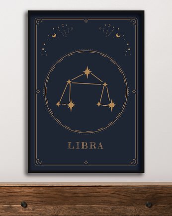 Plakat Waga/Libra Znaki Zodiaku Gwiazdozbiór, Abstraktoria