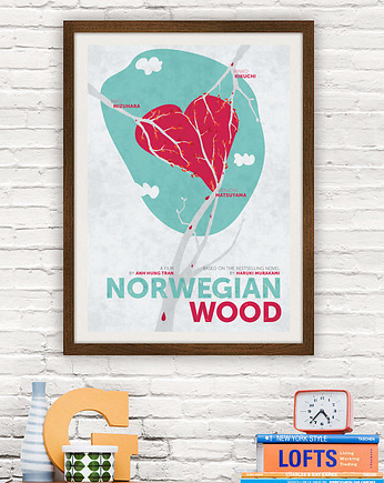 Plakat Norwegian Wood, minimalmill