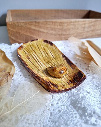 Ceramiczna podstawka bursztynowa, Wooden Love