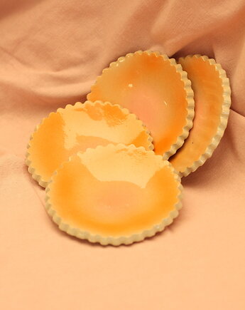 Pomarańczowy talerzyk na biżuterię. Ceramika ręcznie robiona, Lvvia ceramics