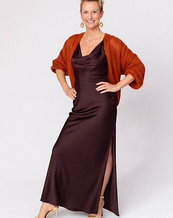 Lekki kardigan wełniany damski Klara - Rudy/Rdza, YOU by Tokarska