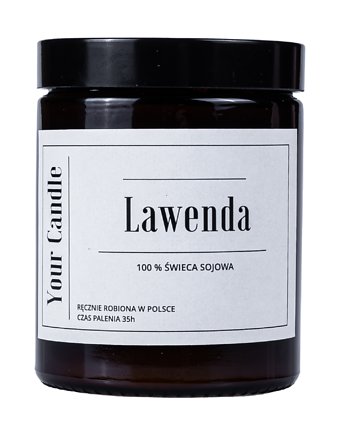 Świeca sojowa o zapachu Lawenda- 180 ml, Your Candle