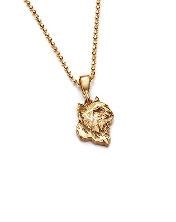 Ryś mini amulet ze złoconego srebra, Cztery Humory