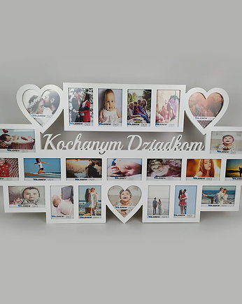 Ramka na zdjęcia z napisem  Kochanym Dziadkom 22 zdjęć serca dzień, Wajdrew