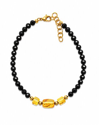 Bransoletka turmalin bursztyn, NESSING handmade